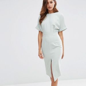 ASOS Wiggle Dress with Split Front - Blue